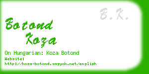 botond koza business card